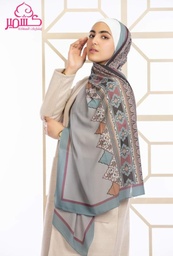 Scarf with colors gray and mint